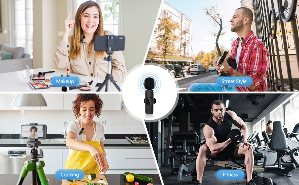 K9 Collar Interview Live Streaming YouTube Compatible Microphone Microphone with Selfie Stick for new Youtuber
