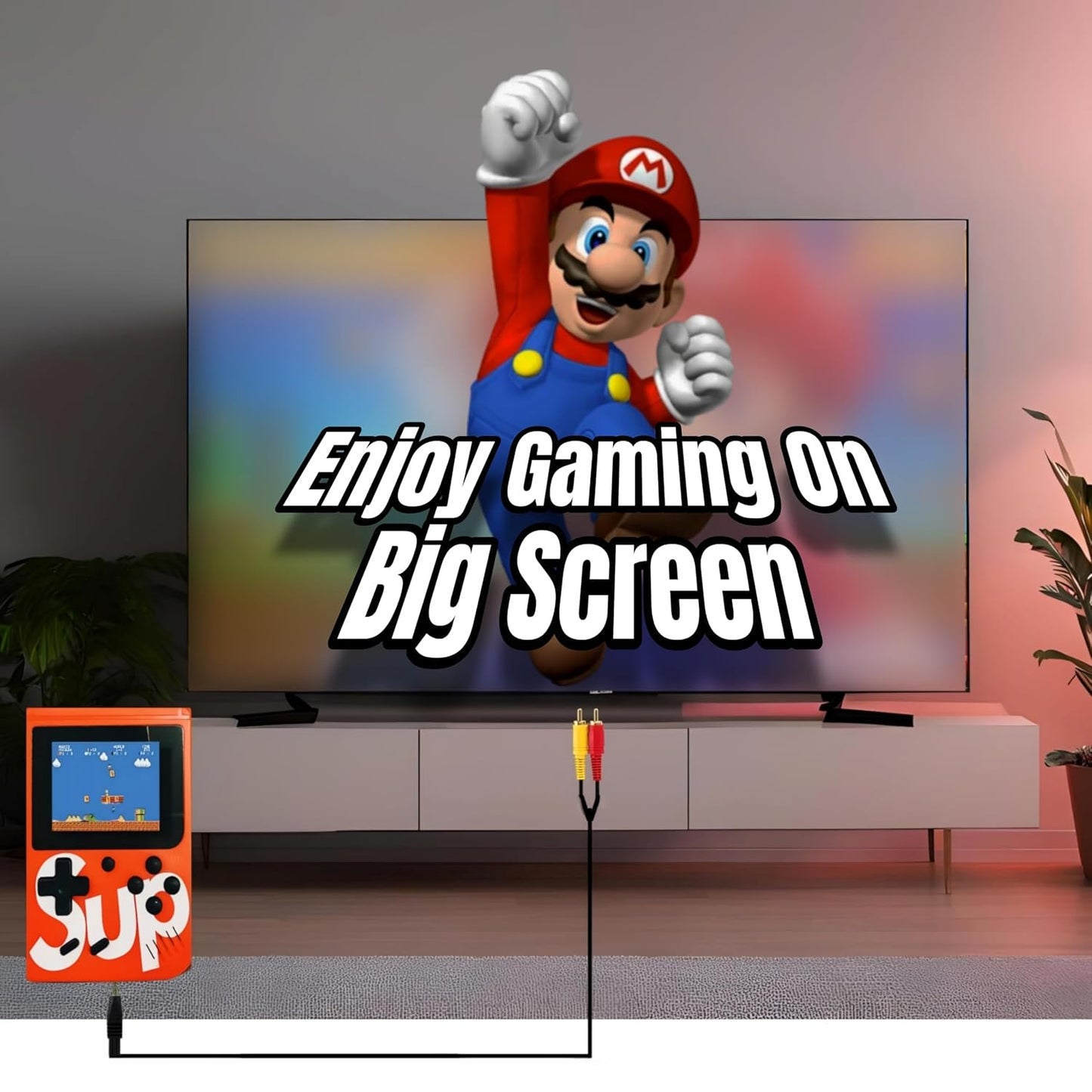 Rechargeable Video Game for Kids, SUP Handheld 400 in 1 Retro Game Box Console for Kids with TV Output