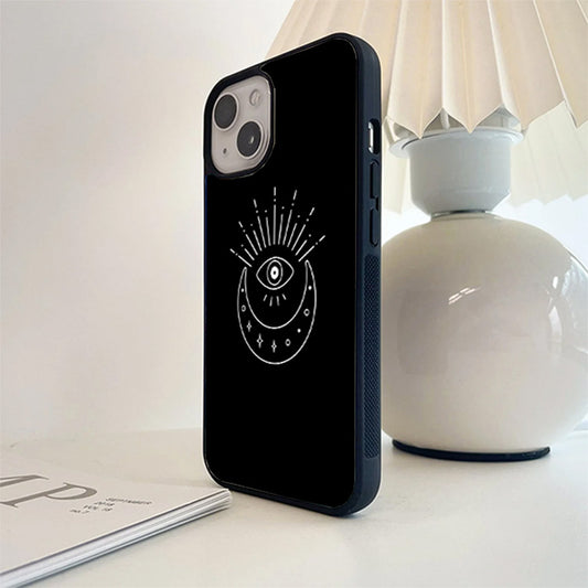 Black Evil Eye Glass Cover