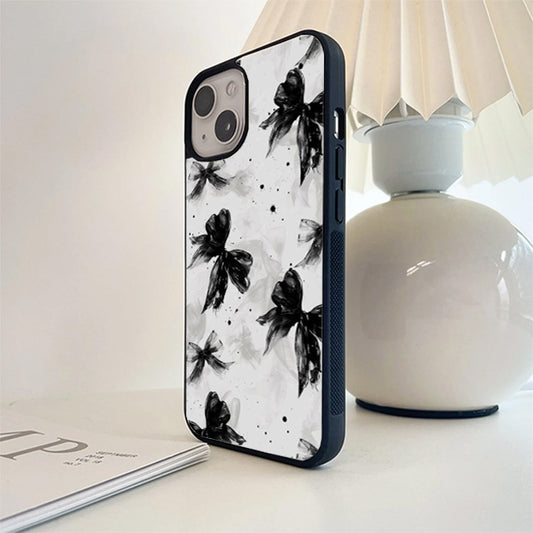 Black Ribbon with Gray Glass Cover