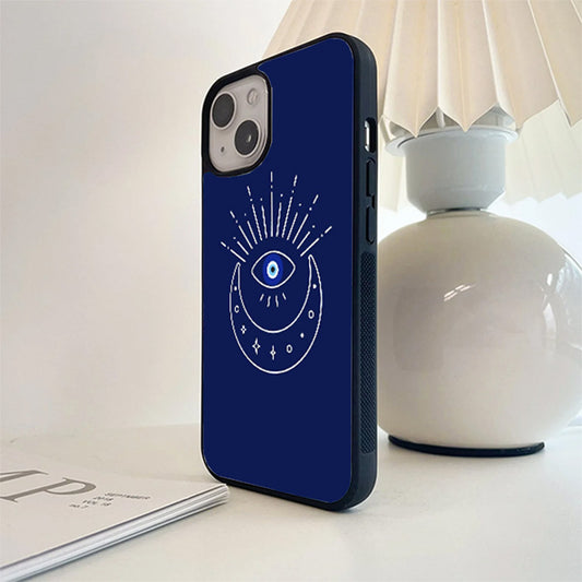 Blue Evil Eyes Glass Cover
