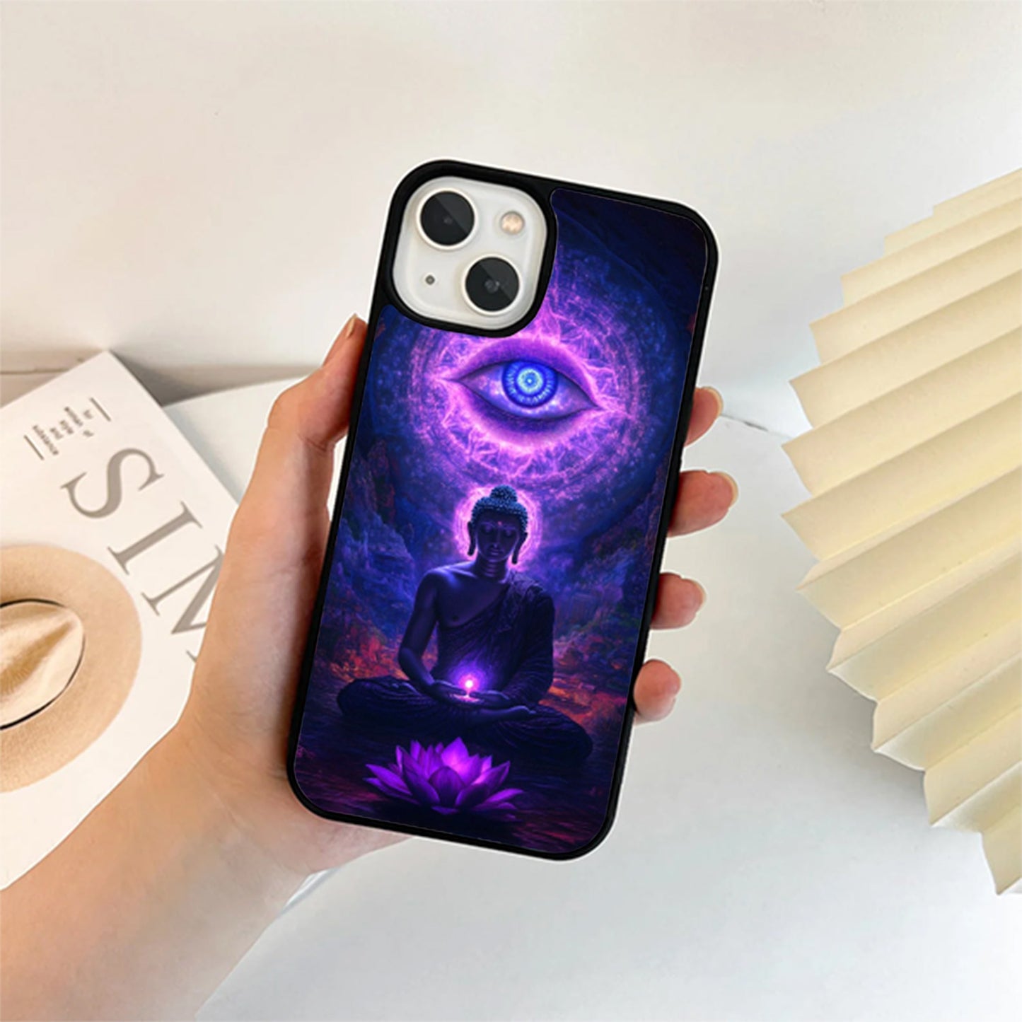 Budha Evil Eye Glass Cover