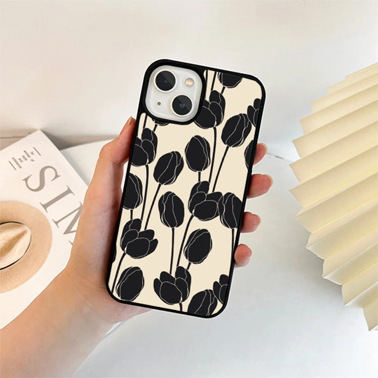 Black Designer Tulip Glass Cover