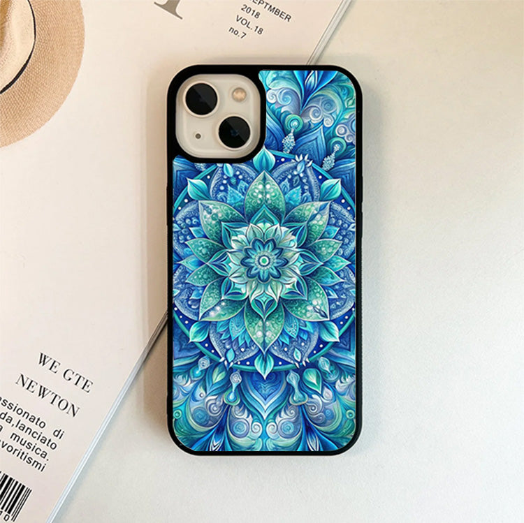 Blue Mandala Zen Art Mandala Glass Cover