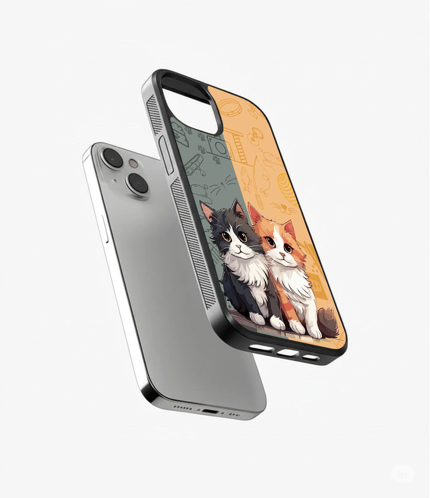 Dynamic Duo Cats Glass Cover