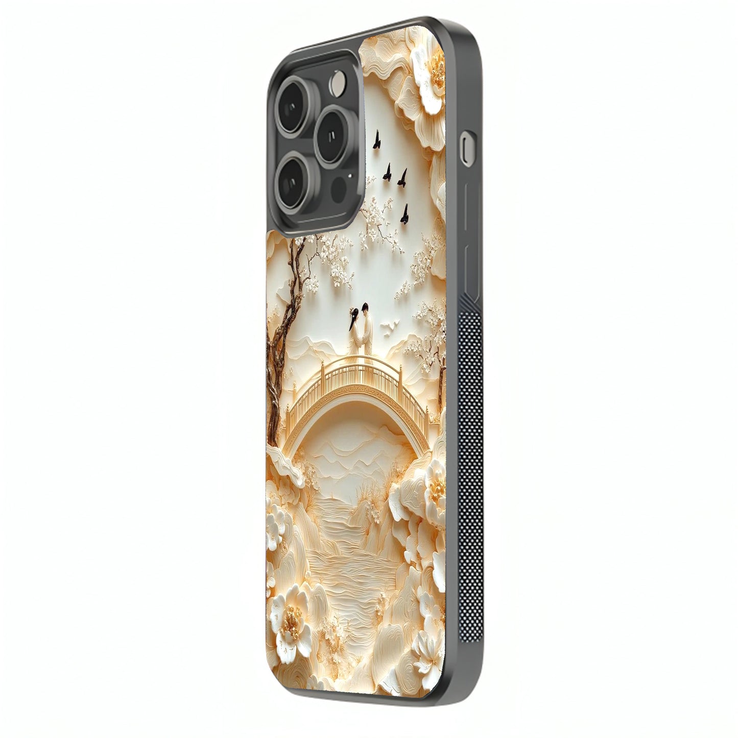 Golden Bridge of Love Glass Cover