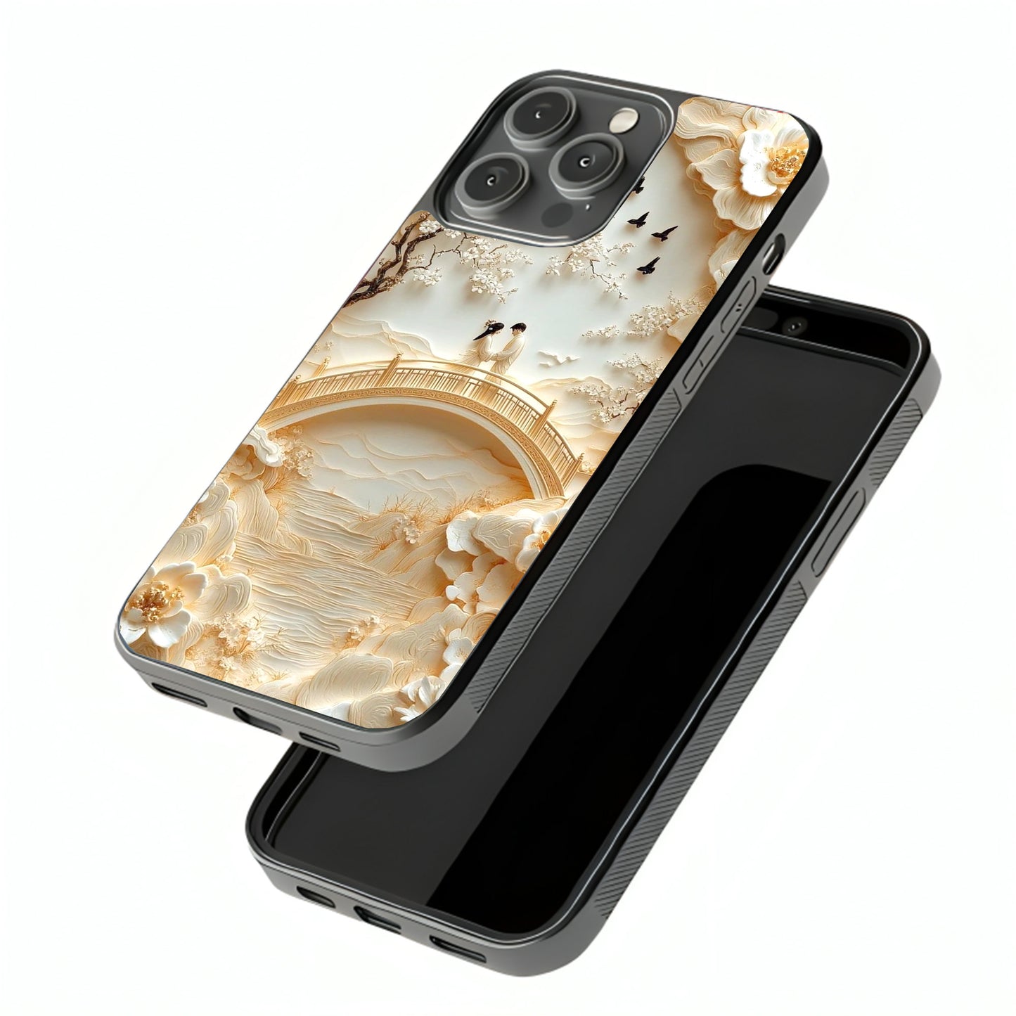 Golden Bridge of Love Glass Cover