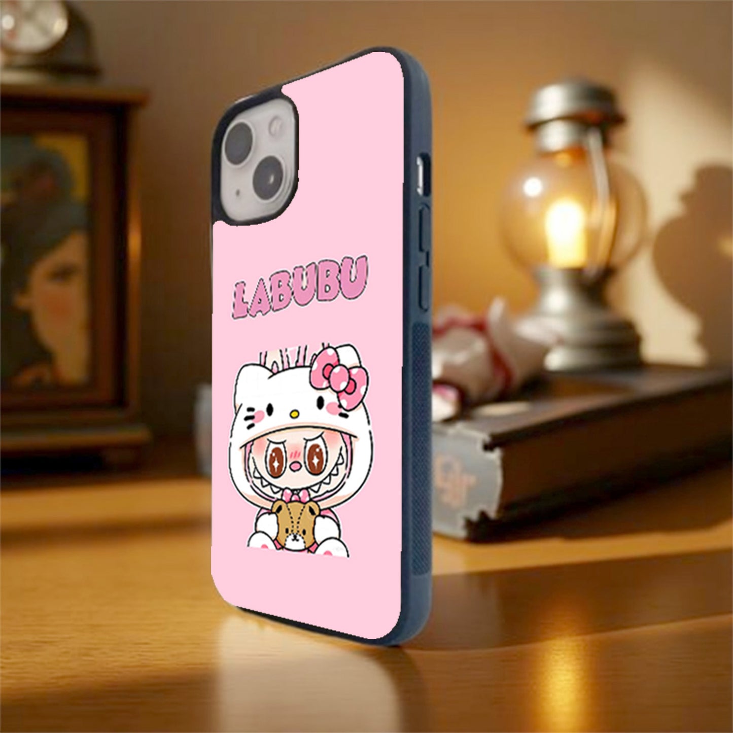 Hello Kitty Labubu Glass Cover