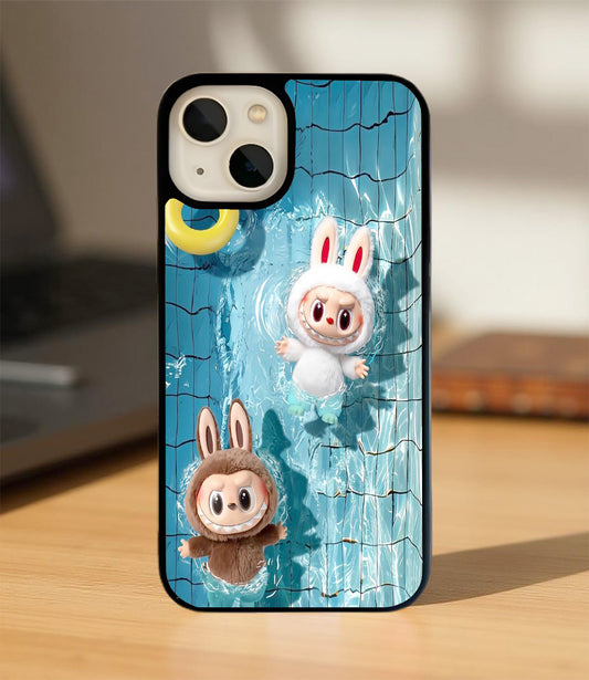 Labubu Swim Fun Glass Cover