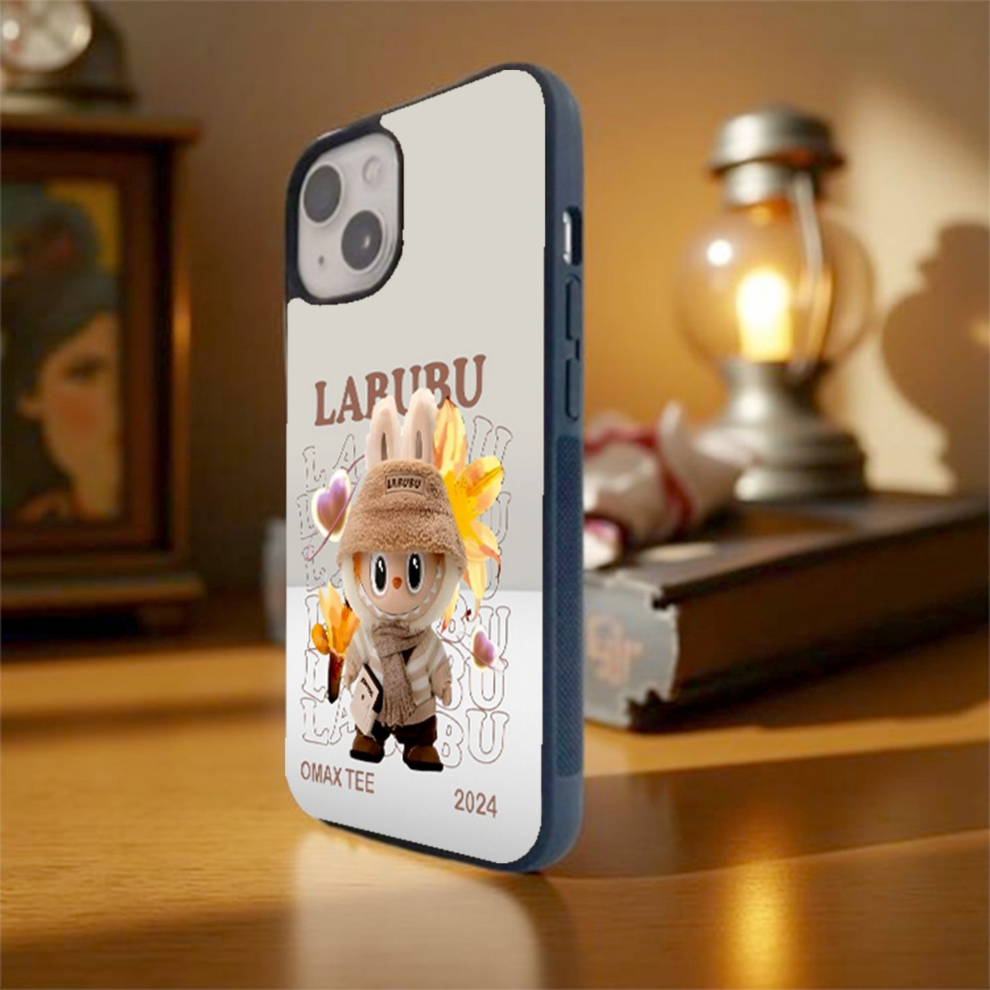 Labubu Texting Love Glass Cover