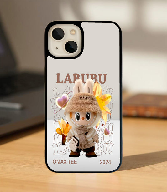 Labubu Texting Love Glass Cover