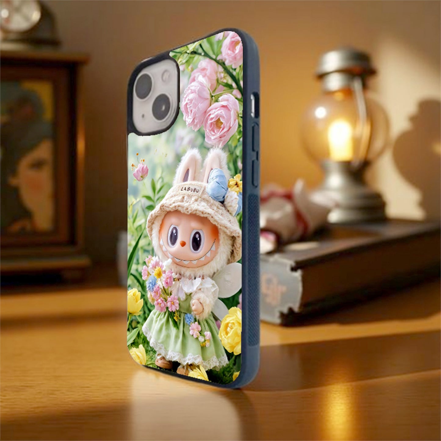 Labubu Garden Blossom Glass Cover