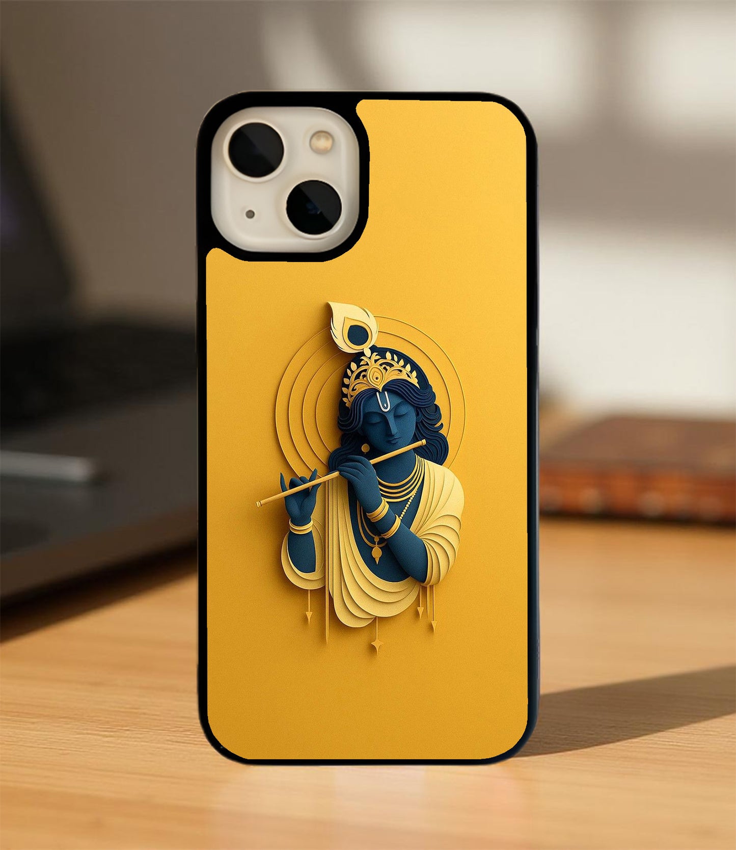 Mystic Krishna Glass Cover