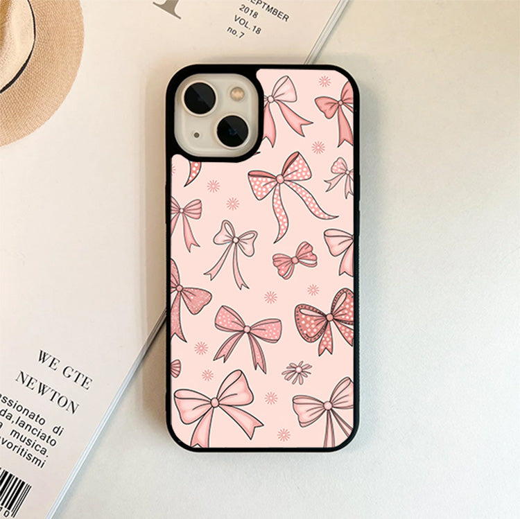 Peach Ribbon Glass Cover