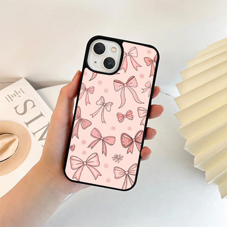 Peach Ribbon Glass Cover