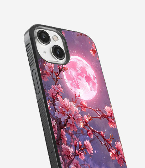 Pink Moon Cherry Glass Cover