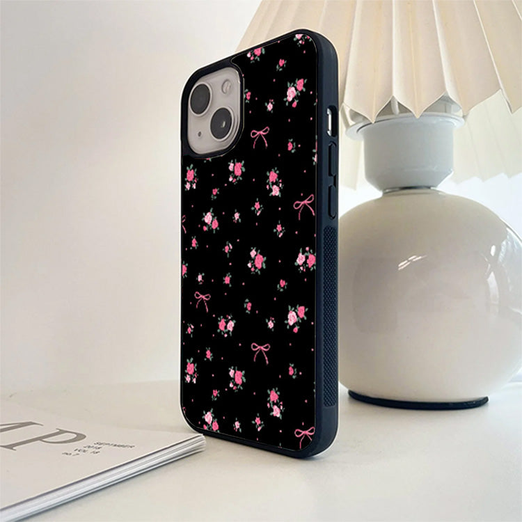 Rose and Ribbon Glass Cover