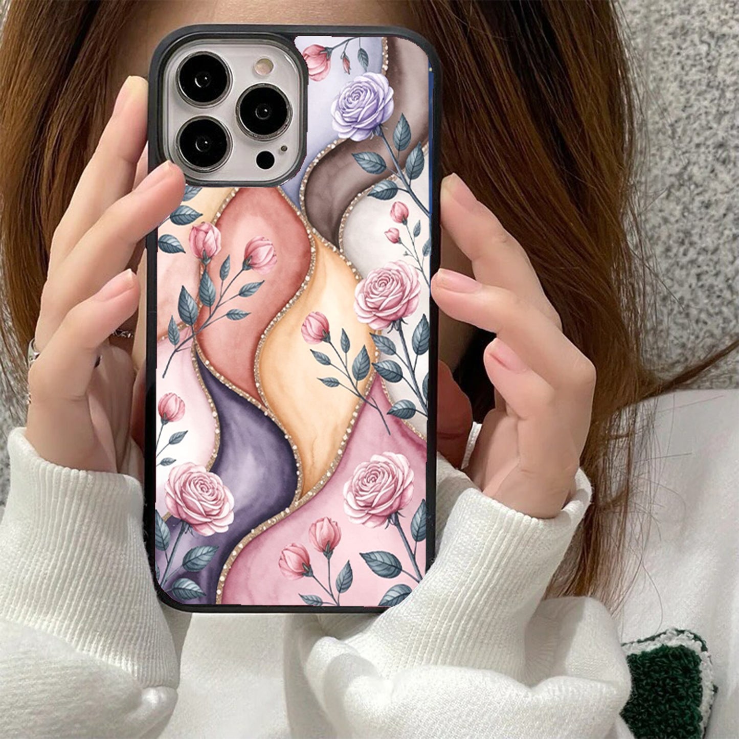 Rose Bloom Serenity Glass Cover
