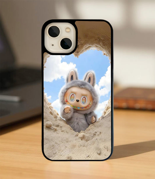 Sandy Heart Labubu Glass Cover