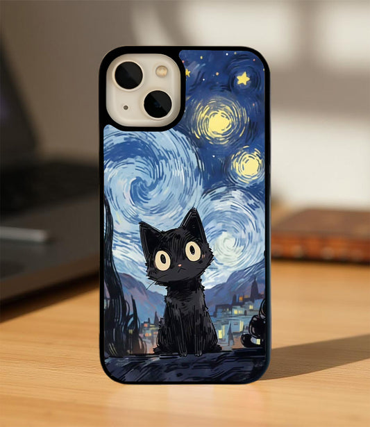 Starlit Kitty Glass Cover