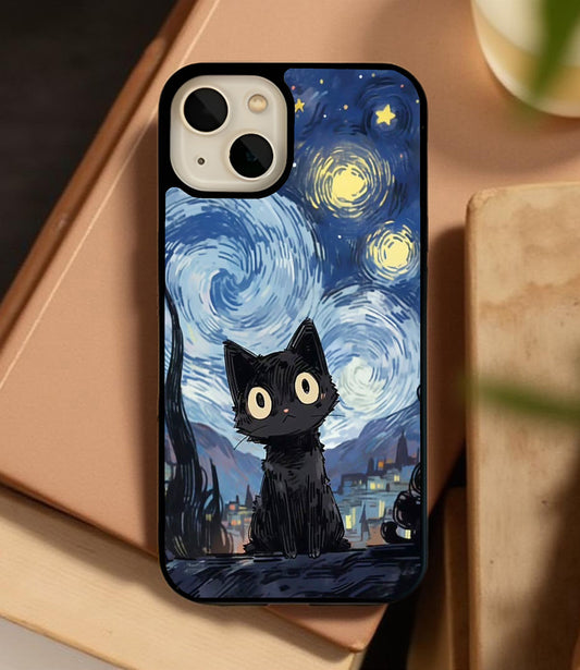 Starlit Kitty Glass Cover