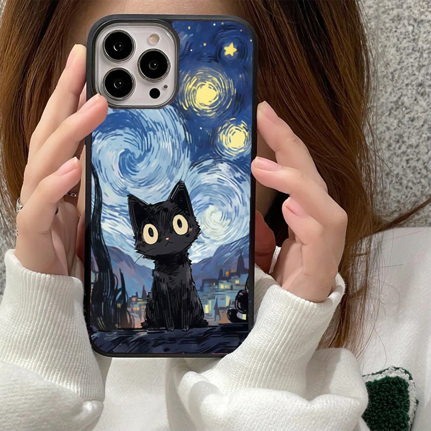 Starlit Kitty Glass Cover