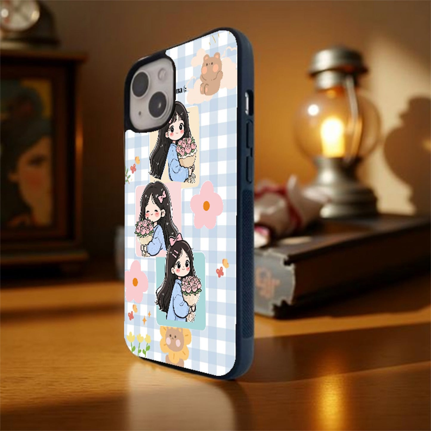Sweet Blossom Girl Glass Cover