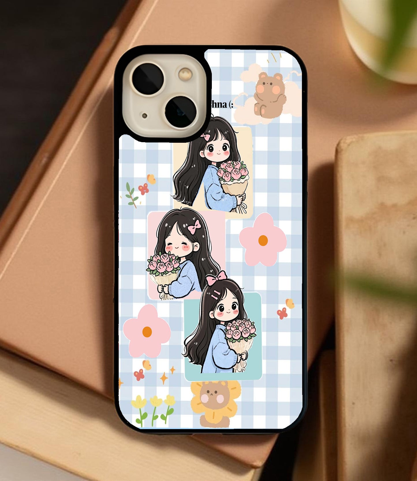 Sweet Blossom Girl Glass Cover