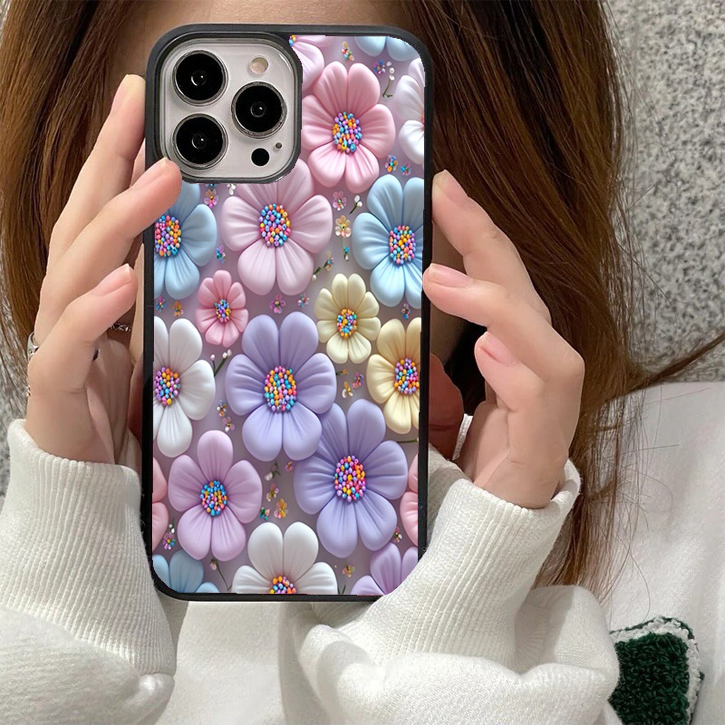 Tactile Blooms Glass Cover