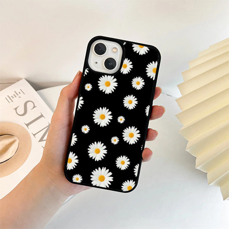 White Soft Flower Glass Cover