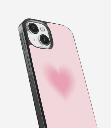 Pastel Pink Heart Glass Cover