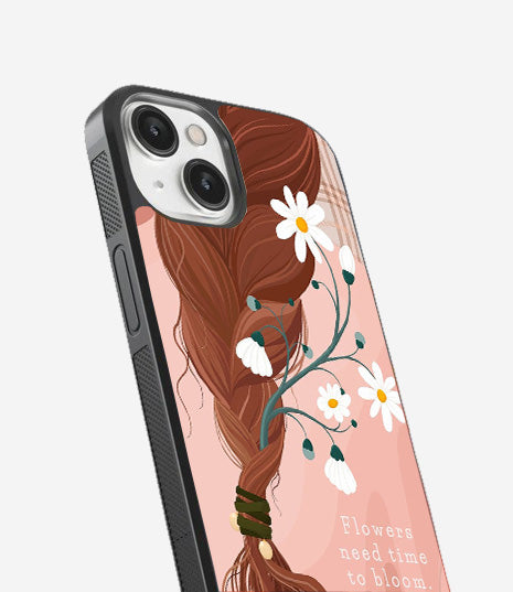 Flowers Needs Time To Bloom Glass Cover