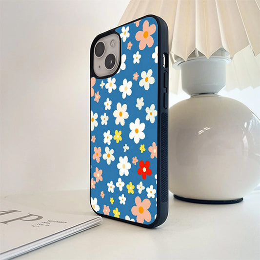 Multi Beauty Flower Glass Case