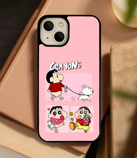 Playful Shin-chan Glass Cover