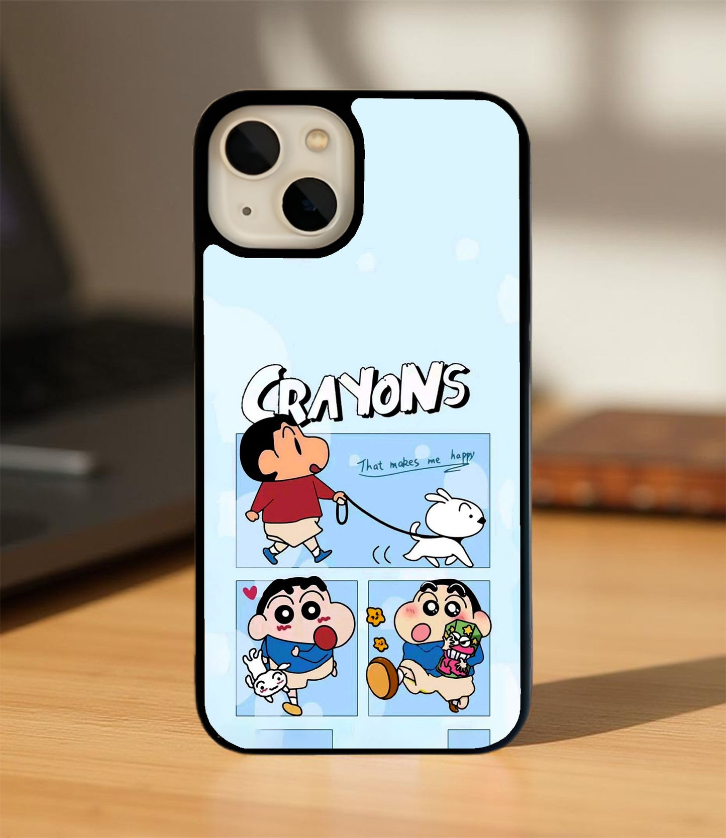 Playful Shin-chan Glass Cover