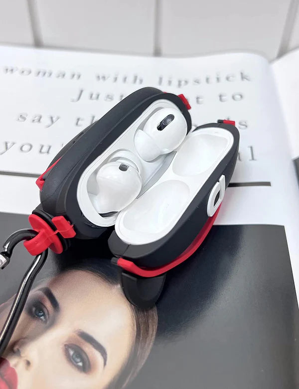 RED DJ BULL DOG SILICONE AIRPODS CASE COVER FOR AIRPODS PRO 2