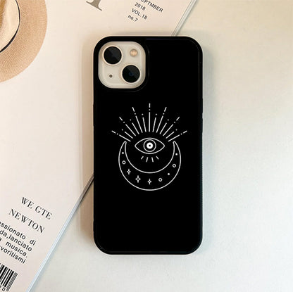 Black Evil Eye Glass Cover