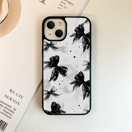 Black Ribbon with Gray Glass Cover