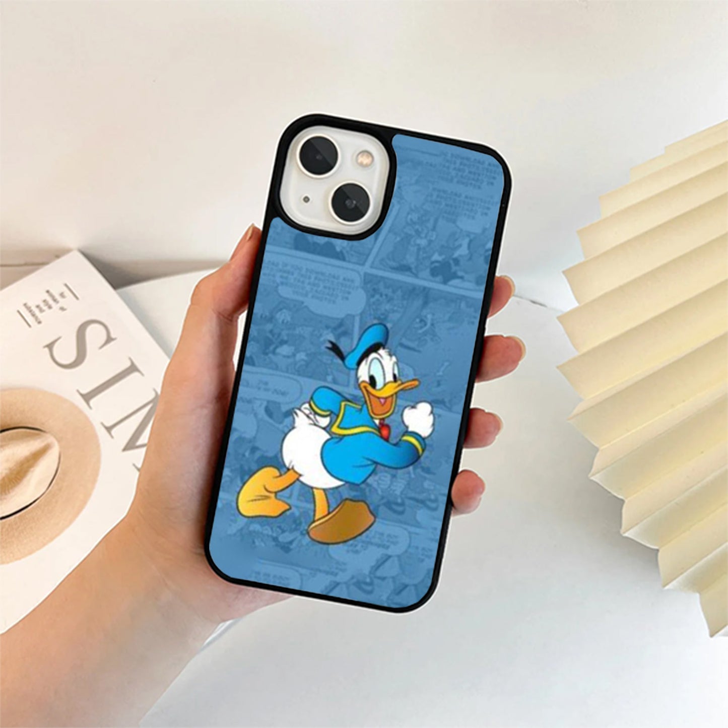 Blue Donald Duck Glass Cover