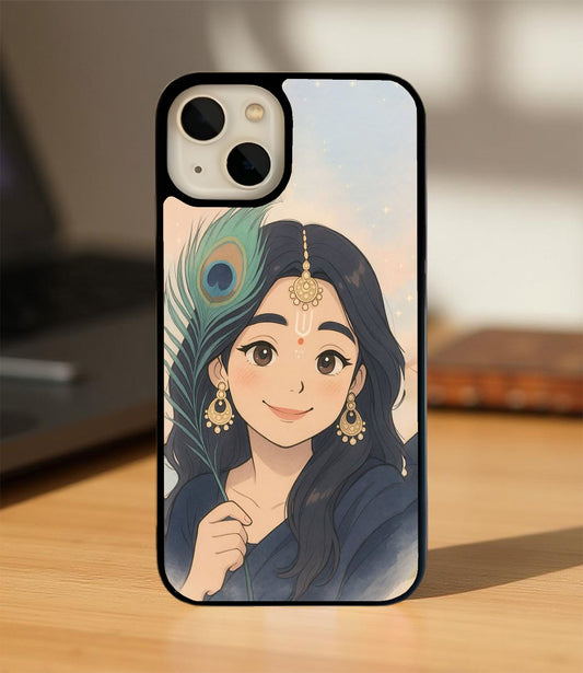 Beloved of Krishna Glass Cover