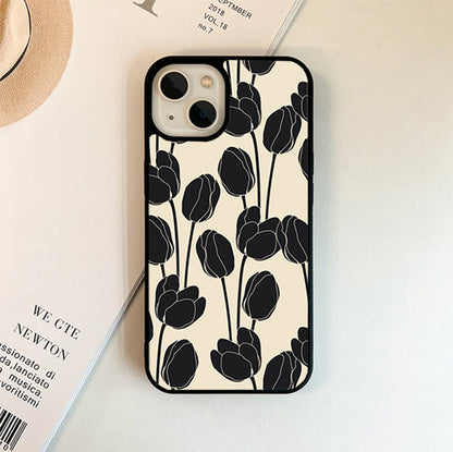 Black Designer Tulip Glass Cover