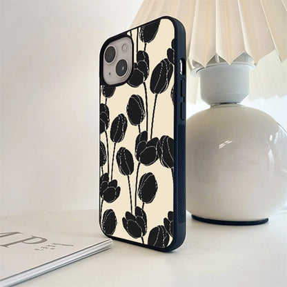 Black Designer Tulip Glass Cover