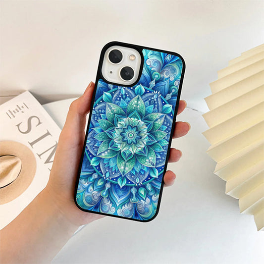 Blue Mandala Zen Art Mandala Glass Cover