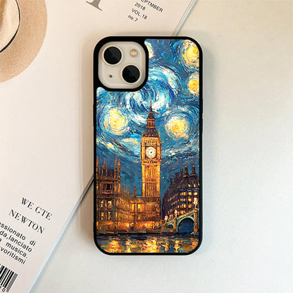 Clock Tower Night Stery Glass Cover
