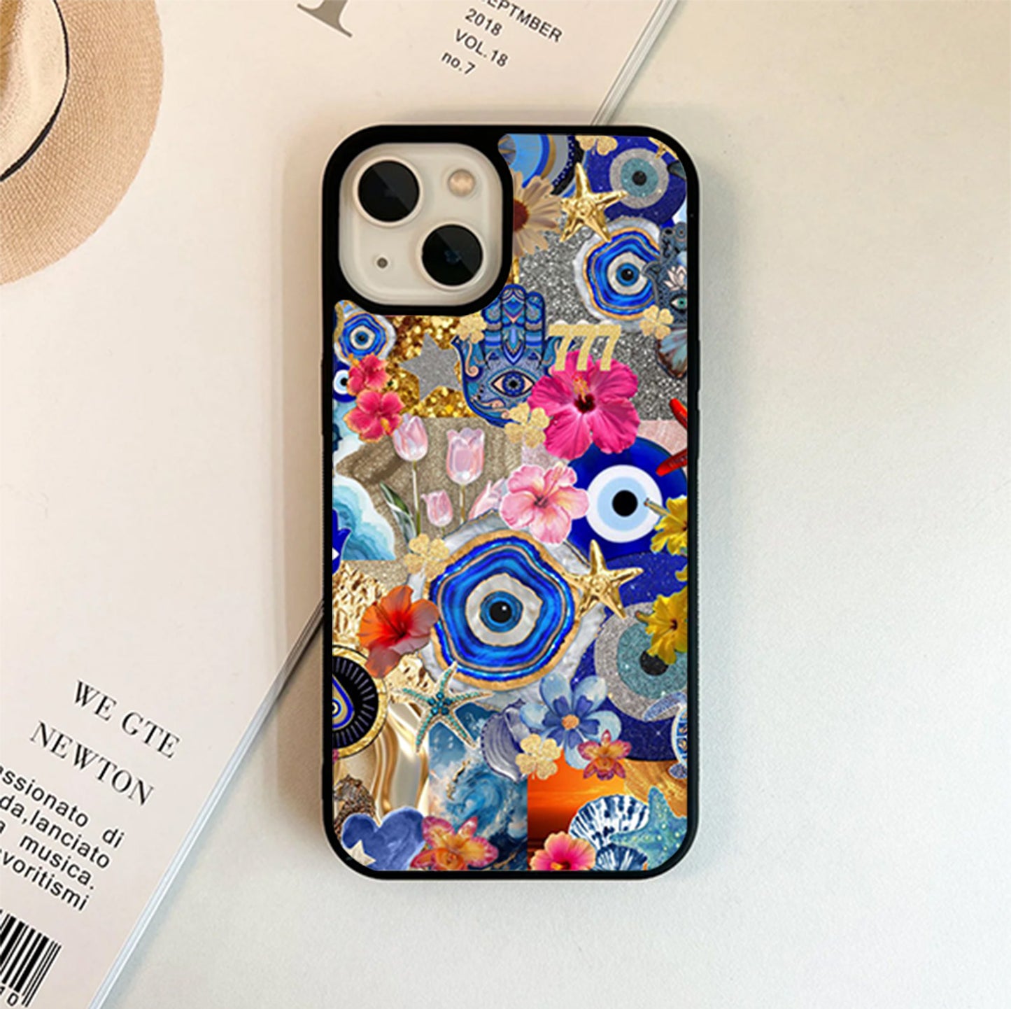 Colourful Evil Eyes Glass Cover