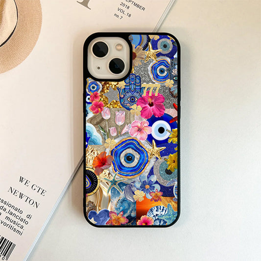 Colourful Evil Eyes Glass Cover