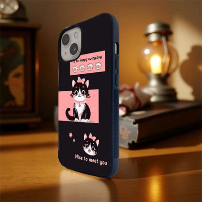 Chic Kitty Charm Glass Cover