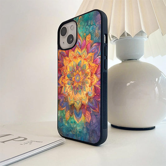 Colorful Mandala Glass Cover