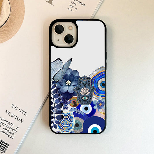 Evil Eye Butter Fly Glass Cover