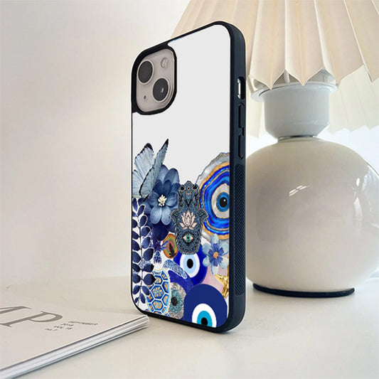 Evil Eye Butter Fly Glass Cover